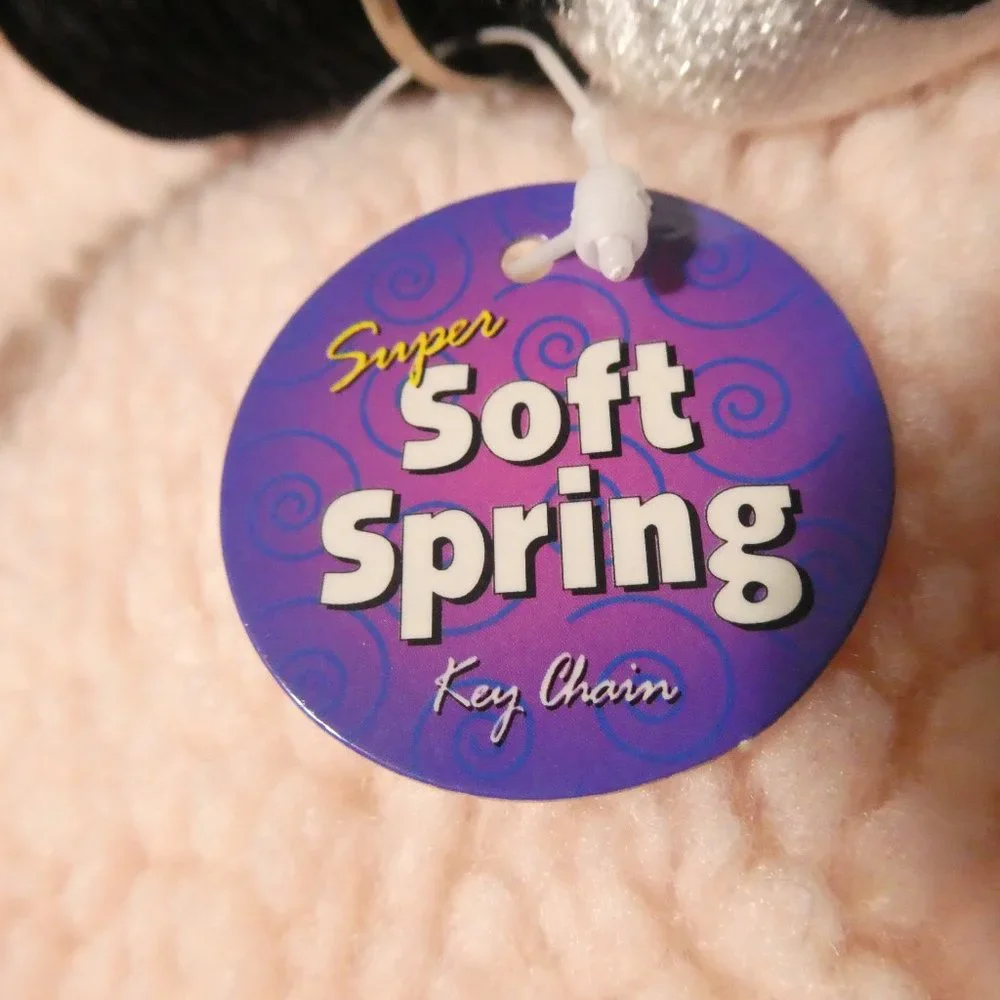 SUPER SOFT SPRING Key Chain | Panda with fluffy tail | BNWT - Picture 3 of 11